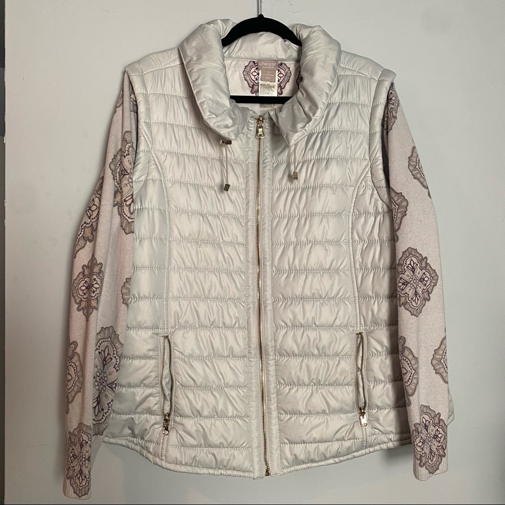 Chico’s zenergy puffy vest with removable sleeves